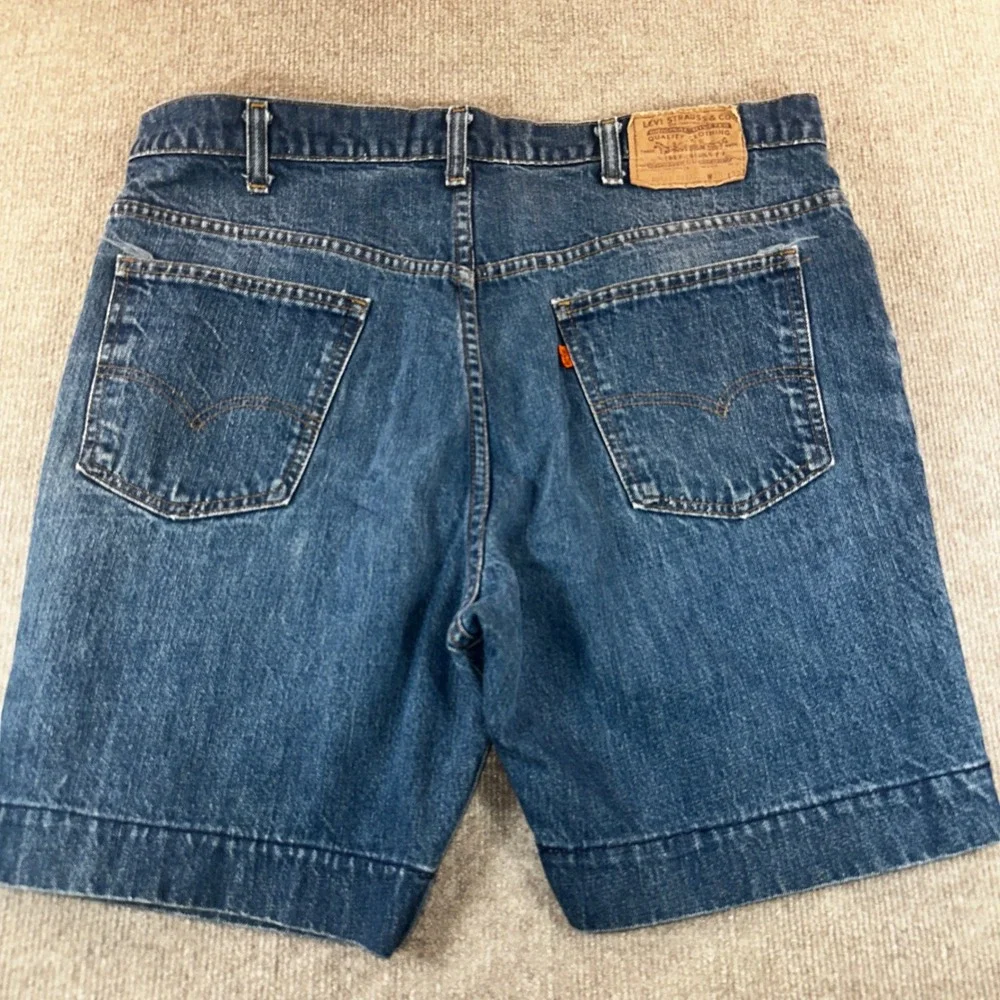 Vintage Levis 517 Orange Tab Mens Denim Shorts 38 Medium Wash Made in USA‎ 20517